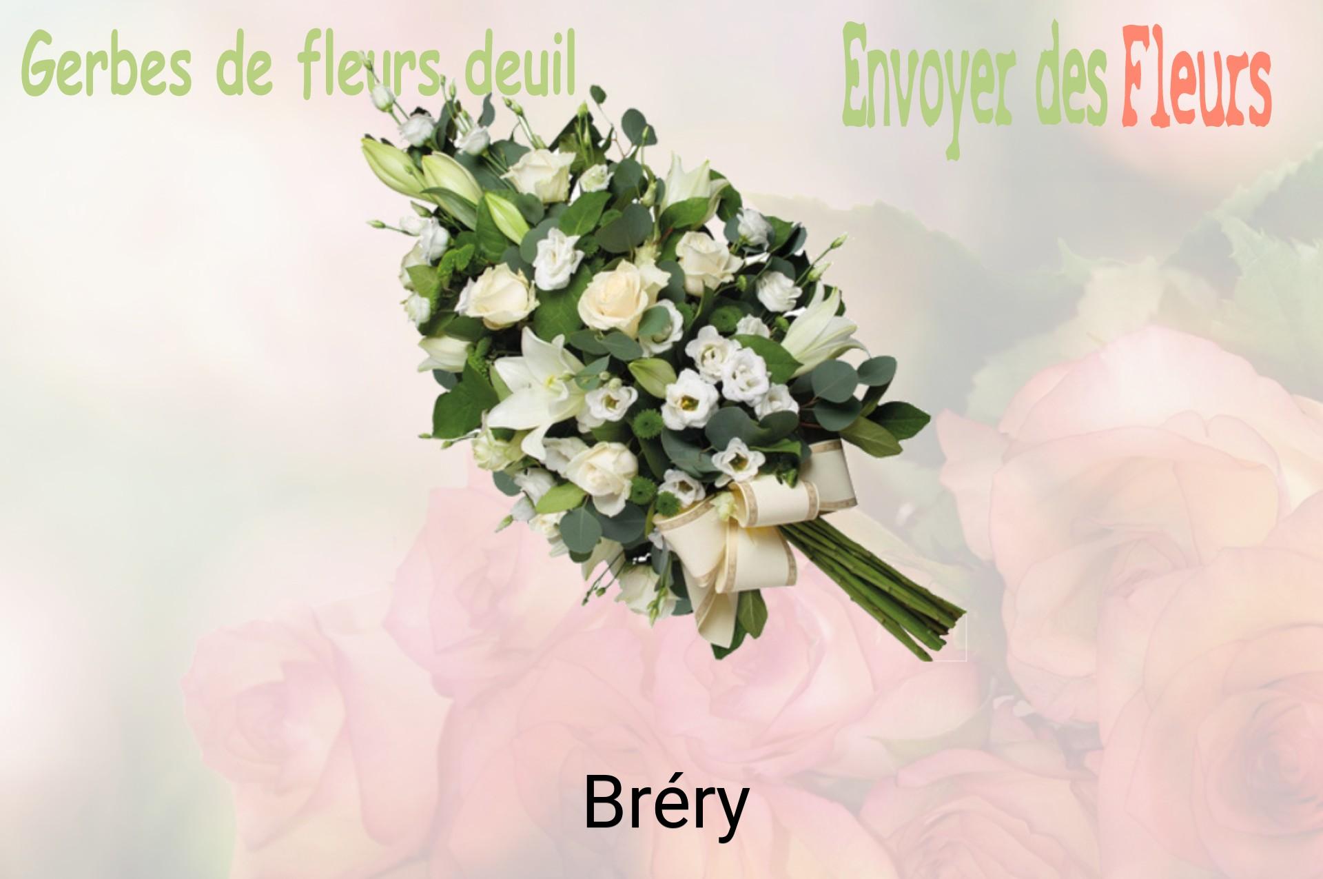 Gerbe de fleurs de deuil livrée à Bréry